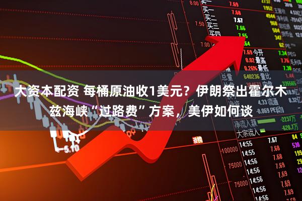 大资本配资 每桶原油收1美元？伊朗祭出霍尔木兹海峡“过路费”方案，美伊如何谈