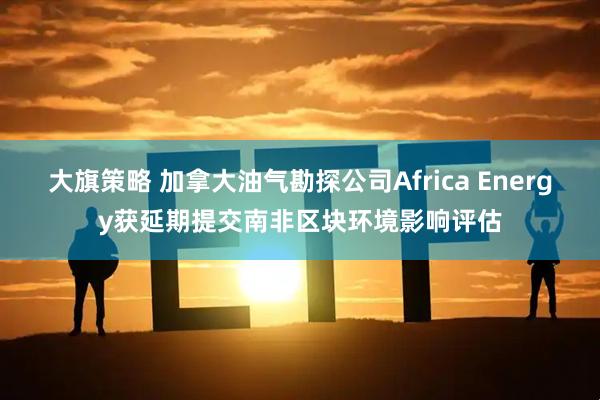 大旗策略 加拿大油气勘探公司Africa Energy获延期提交南非区块环境影响评估