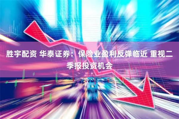 胜宇配资 华泰证券：保险业盈利反弹临近 重视二季报投资机会